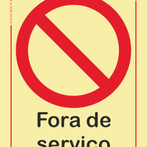 Sinal proibido fora de serviço